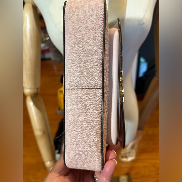 MICHAEL KORS SLOAN EDITOR MEDIUM FLAP SHOULDER MESSENGER BAG MK POWDER BLUSH - Picture 5 of 16